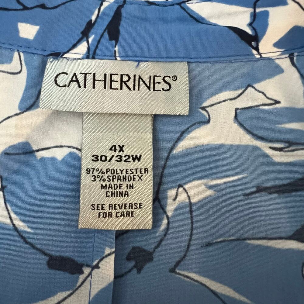 Catherine's Collared Button Down Floral Blouse - … - image 3